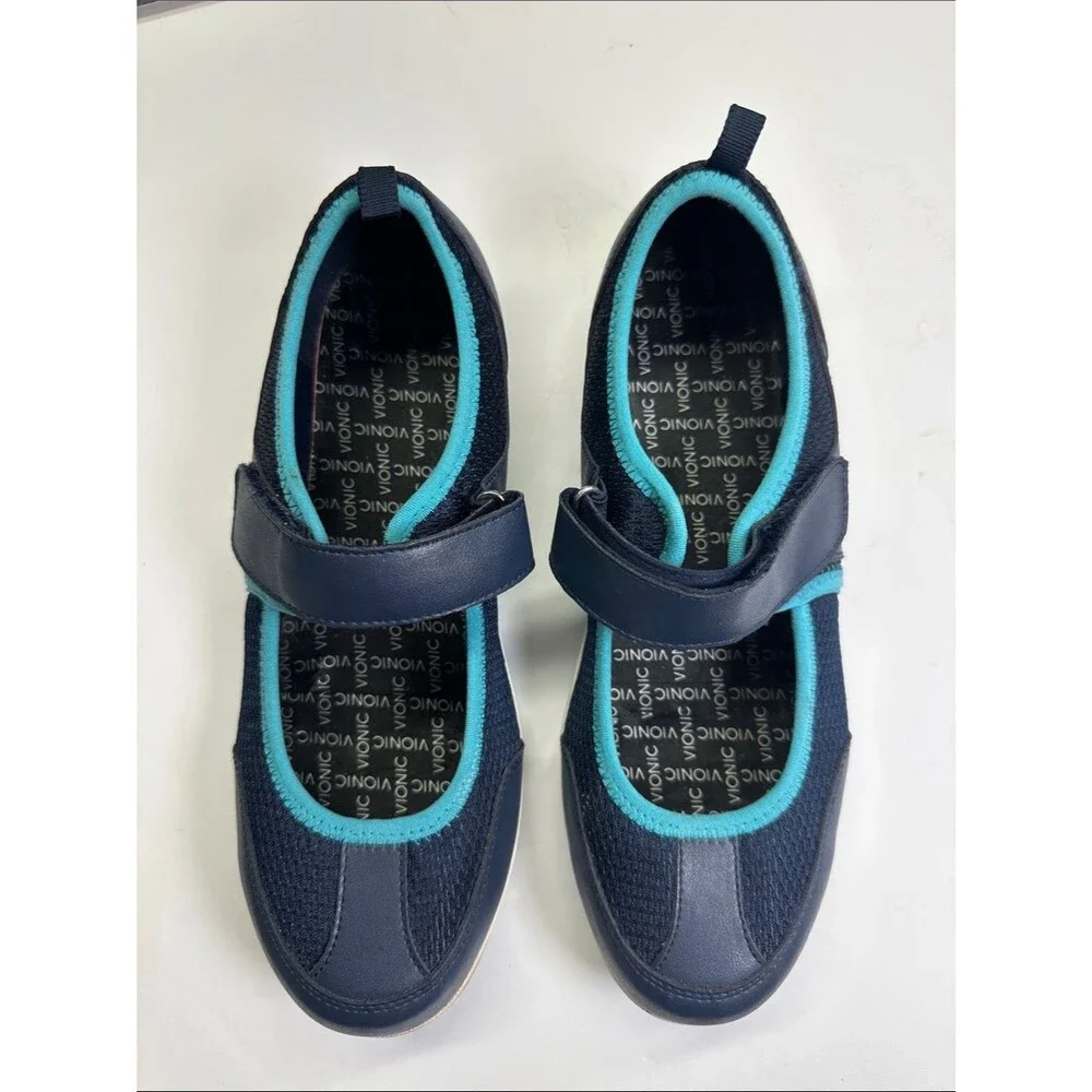 Vionic Ailie Mary Jane Slip On Shoes, Adjustable Hook & Loop Strap, Size 9